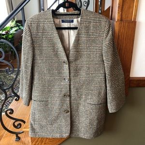 Brooks Brothers Tweed Collarless Jacket